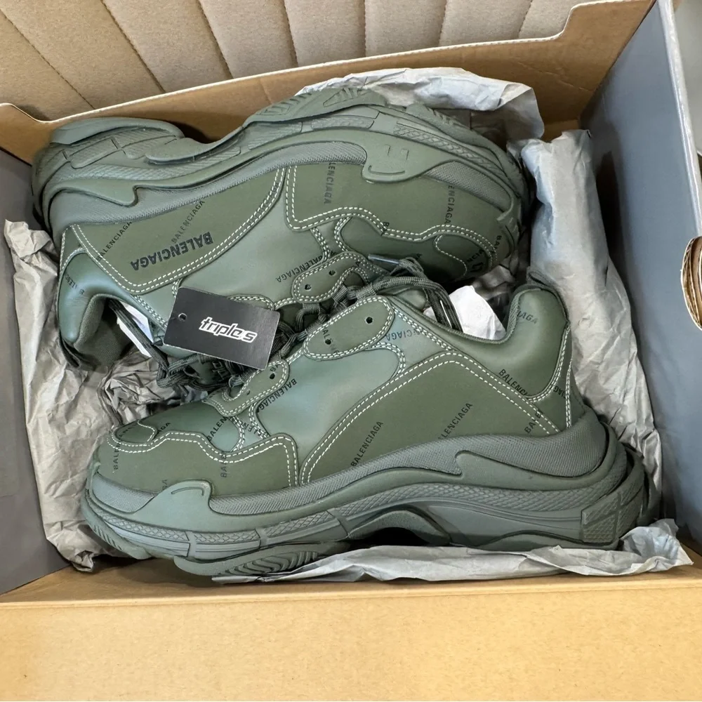 Balenciaga Triple S Khaki Sneakers - Picture 3 of 3